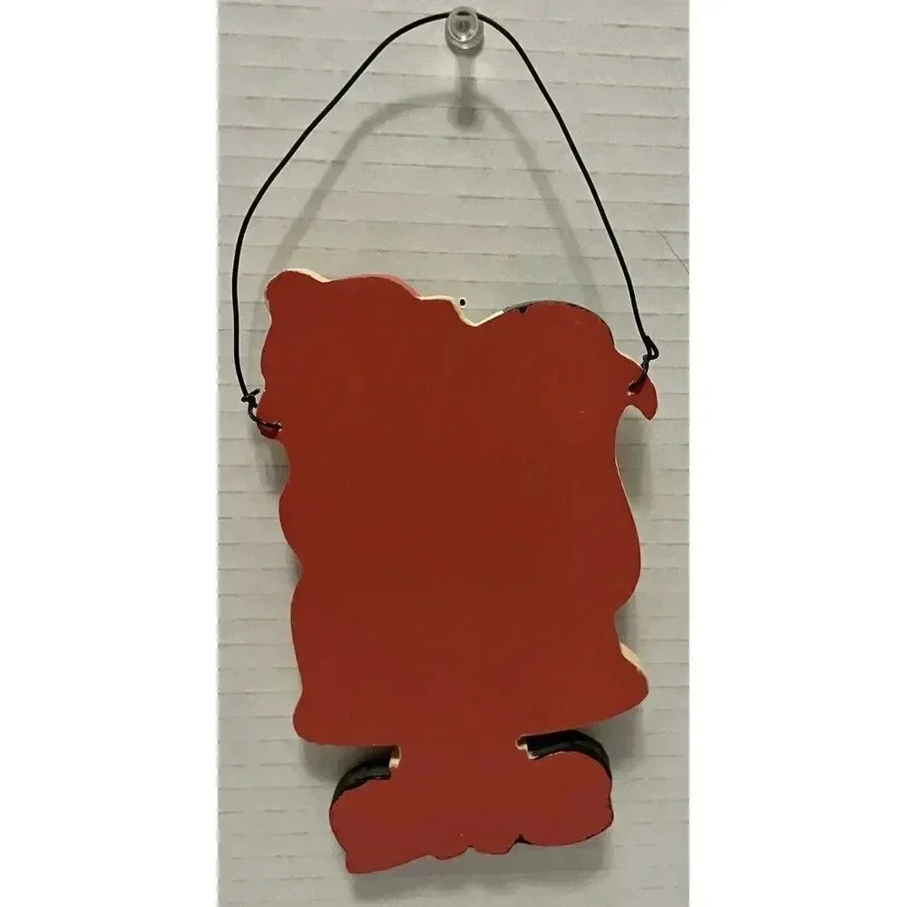 Santa Christmas Ornament Hand Painted Wood “ Is It Christmas‎ Yet?” 6.5”